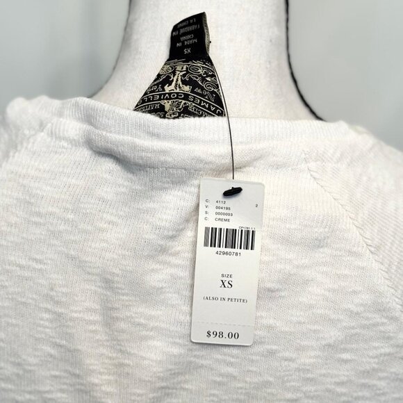 New Anthropologie Cream Ivory Knit Long Sleeve Top by James Coviello, Size XS - Picture 4 of 4